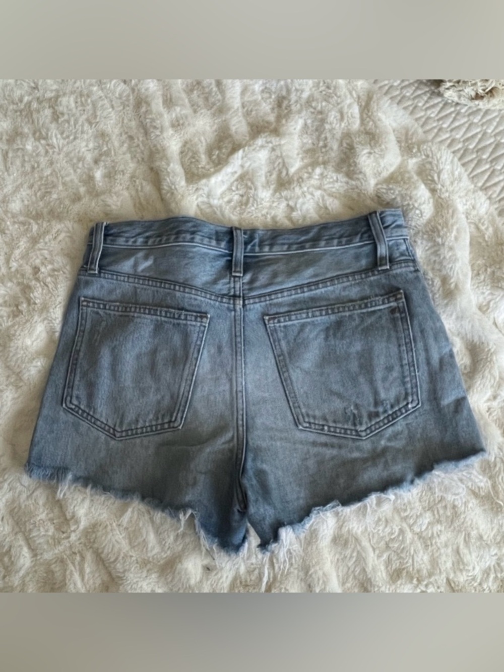 Madewell Light Blue Washed Denim Cutoff Shorts